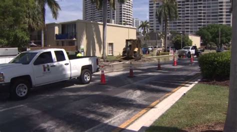 hallandale water|Water main break in Three Islands in Hallandale .